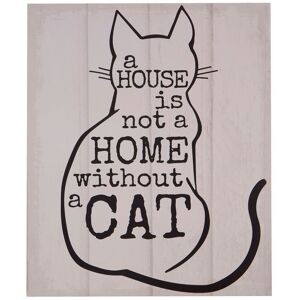 Orsina Cat Wall Plaque, Charming Wooden Sign With Artistic Cat Illustration, Rustic Finish Adds Whimsy To Hallways in Cream Cream Orsina Cat Wall Plaque, Charming Wooden Sign With Artistic Cat Illustration, Rustic Finish Adds Whimsy To Hallways in Cream Cream