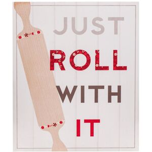 Orsina Just Roll With It Wall Plaque Home Wall Décor in White White Orsina Just Roll With It Wall Plaque Home Wall Décor in White White