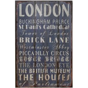 Orsina London Wall Plaque, Bold Wooden Sign Featuring Iconic City Name, Natural Finish Brings Rustic Urban Appeal in Grey Grey Orsina London Wall Plaque, Bold Wooden Sign Featuring Iconic City Name, Natural Finish Brings Rustic Urban Appeal in Grey Grey