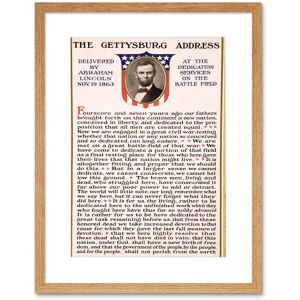Artery8 Typography Print The Gettysburg Address of Abraham Lincoln USA President Speech Framed Wall Art Print Picture 12X16 inch in Light Oak Light Oak Artery8 Typography Print The Gettysburg Address of Abraham Lincoln USA President Speech Framed Wall Art Print Picture 12X16 inch in Light Oak Light Oak