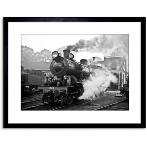 Artery8 Wall Art Print Vintage Photo Steam Train Black White Engine Artwork Framed 9X7 Inch Size: W7" x H9" Black W7" x H9" Artery8 Wall Art Print Vintage Photo Steam Train Black White Engine Artwork Framed 9X7 Inch Size: W7" x H9" Black W7" x H9"