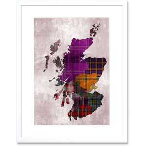 Artery8 Wall Art Print Painting Map Outline Scotland Tartan Inset Regions Artwork Framed 9X7 Inch in White Size: W7" x H9" White W7" x H9" Artery8 Wall Art Print Painting Map Outline Scotland Tartan Inset Regions Artwork Framed 9X7 Inch in White Size: W7" x H9" White W7" x H9"