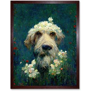 Artery8 Wall Art Print Airedale Terrier Dog Wildflower Meadow With Flowers Claude Monet Style Art Framed in Brown Size: W12" x H16" Brown W12" x H16" Artery8 Wall Art Print Airedale Terrier Dog Wildflower Meadow With Flowers Claude Monet Style Art Framed in Brown Size: W12" x H16" Brown W12" x H16"
