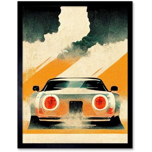 Artery8 Wall Art Print Japanese Sports Car Vintage Vector Yellow Silver Black Art Framed Size: W12" x H16" Black W12" x H16" Artery8 Wall Art Print Japanese Sports Car Vintage Vector Yellow Silver Black Art Framed Size: W12" x H16" Black W12" x H16"