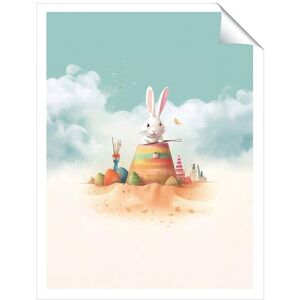 Warren Reed - Designer White Rabbit On A Beach Holiday Unframed Art Print Size: W24" x H36" Multicolor W24" x H36" Warren Reed - Designer White Rabbit On A Beach Holiday Unframed Art Print Size: W24" x H36" Multicolor W24" x H36"