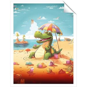 Warren Reed - Designer A Crocodile On A Beach Holiday Unframed Art Print Size: W12" x H16" Multicolor W12" x H16" Warren Reed - Designer A Crocodile On A Beach Holiday Unframed Art Print Size: W12" x H16" Multicolor W12" x H16"