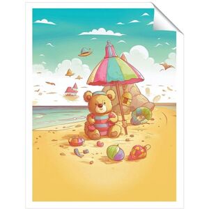 Warren Reed - Designer Lucky Teddy Bear On A Beach Holiday Unframed Art Print Size: W20" x H30" Multicolor W20" x H30" Warren Reed - Designer Lucky Teddy Bear On A Beach Holiday Unframed Art Print Size: W20" x H30" Multicolor W20" x H30"