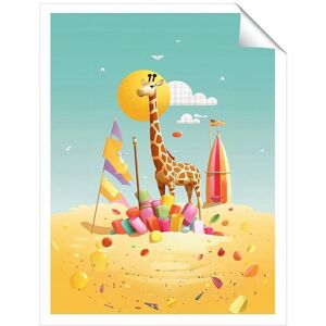 Warren Reed - Designer A Giraffe On A Beach Holiday Unframed Art Print Size: W12" x H16" Multicolor W12" x H16" Warren Reed - Designer A Giraffe On A Beach Holiday Unframed Art Print Size: W12" x H16" Multicolor W12" x H16"