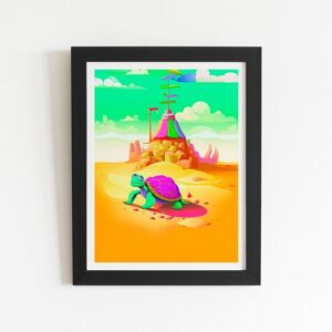 Warren Reed - Designer Turtle On A Beach Holiday Framed Art Print in Black Size: W24" x H36" Black W24" x H36" Warren Reed - Designer Turtle On A Beach Holiday Framed Art Print in Black Size: W24" x H36" Black W24" x H36"