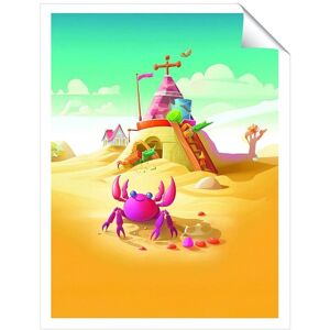 Warren Reed - Designer Pink Crab On A Beach Holiday Unframed Art Print Size: W12" x H16" Multicolor W12" x H16" Warren Reed - Designer Pink Crab On A Beach Holiday Unframed Art Print Size: W12" x H16" Multicolor W12" x H16"