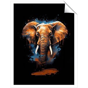 Warren Reed - Designer Splashart Elephant Blue Unframed Art Print Size: W12" x H16" Multicolor W12" x H16" Warren Reed - Designer Splashart Elephant Blue Unframed Art Print Size: W12" x H16" Multicolor W12" x H16"
