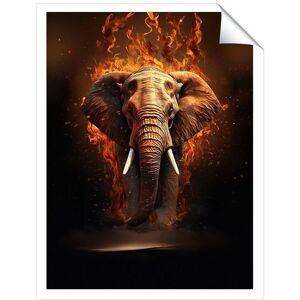 Warren Reed - Designer Splashart Elephant & fire Unframed Art Print Size: W12" x H16" Multicolor W12" x H16" Warren Reed - Designer Splashart Elephant & fire Unframed Art Print Size: W12" x H16" Multicolor W12" x H16"