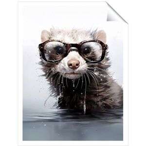 Warren Reed - Designer Splashart Ferret With Glasses Unframed Art Print Size: W16" x H24" Multicolor W16" x H24" Warren Reed - Designer Splashart Ferret With Glasses Unframed Art Print Size: W16" x H24" Multicolor W16" x H24"