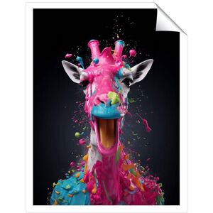 Warren Reed - Designer Splashart Giraffe Face Pink Unframed Art Print Size: W8" x H10" Multicolor W8" x H10" Warren Reed - Designer Splashart Giraffe Face Pink Unframed Art Print Size: W8" x H10" Multicolor W8" x H10"