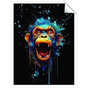 Warren Reed - Designer Crazy Monkey face Splashart Unframed Art Print Size: W12" x H16" Multicolor W12" x H16" Warren Reed - Designer Crazy Monkey face Splashart Unframed Art Print Size: W12" x H16" Multicolor W12" x H16"