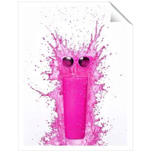 Warren Reed - Designer Pink Splashart Glass With Glasses Unframed Art Print Size: W8" x H10" Multicolor W8" x H10" Warren Reed - Designer Pink Splashart Glass With Glasses Unframed Art Print Size: W8" x H10" Multicolor W8" x H10"