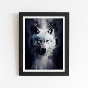 Warren Reed - Designer White Wolf Face Splashart Dark Backgrouns Framed Art Print in Black Size: W8" x H10" Black W8" x H10" Warren Reed - Designer White Wolf Face Splashart Dark Backgrouns Framed Art Print in Black Size: W8" x H10" Black W8" x H10"