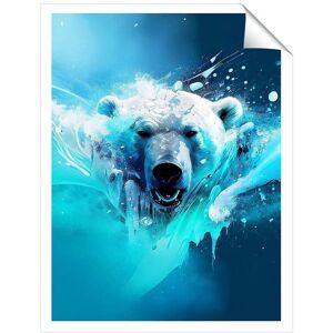 Warren Reed - Designer Polar Bear Face Splashart Unframed Art Print Size: W20" x H30" Multicolor W20" x H30" Warren Reed - Designer Polar Bear Face Splashart Unframed Art Print Size: W20" x H30" Multicolor W20" x H30"