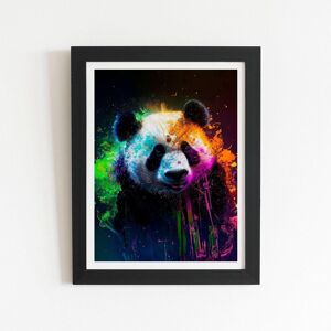 Warren Reed - Designer Panda Face Splashart Colourful Framed Art Print in Black Size: W16" x H24" Black W16" x H24" Warren Reed - Designer Panda Face Splashart Colourful Framed Art Print in Black Size: W16" x H24" Black W16" x H24"