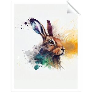 Warren Reed - Designer Hare Close Up Splashart Unframed Art Print Size: W16" x H24" Multicolor W16" x H24" Warren Reed - Designer Hare Close Up Splashart Unframed Art Print Size: W16" x H24" Multicolor W16" x H24"