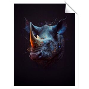 Warren Reed - Designer Rhino Face Splashart Unframed Art Print Size: W8" x H10" Multicolor W8" x H10" Warren Reed - Designer Rhino Face Splashart Unframed Art Print Size: W8" x H10" Multicolor W8" x H10"