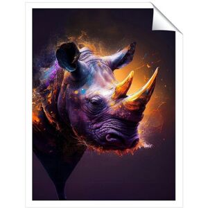 Warren Reed - Designer Golden Rhino Face Splashart Unframed Art Print Size: W12" x H16" Multicolor W12" x H16" Warren Reed - Designer Golden Rhino Face Splashart Unframed Art Print Size: W12" x H16" Multicolor W12" x H16"