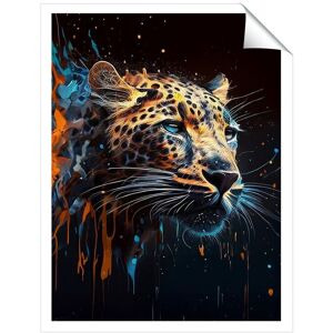 Warren Reed - Designer Leapoard Face Splashart On Dark Background Unframed Art Print Size: W12" x H16" Multicolor W12" x H16" Warren Reed - Designer Leapoard Face Splashart On Dark Background Unframed Art Print Size: W12" x H16" Multicolor W12" x H16"