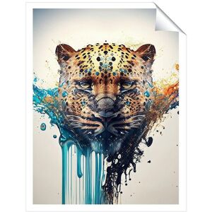 Warren Reed - Designer Leapoard Face Splashart On Light Background Unframed Art Print Size: W20" x H30" Multicolor W20" x H30" Warren Reed - Designer Leapoard Face Splashart On Light Background Unframed Art Print Size: W20" x H30" Multicolor W20" x H30"