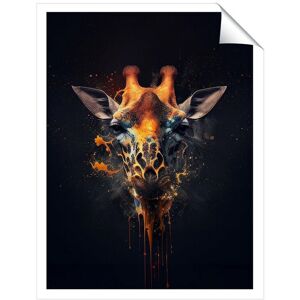 Warren Reed - Designer Golden Giraffe Face Splashart Unframed Art Print Size: W24" x H36" Multicolor W24" x H36" Warren Reed - Designer Golden Giraffe Face Splashart Unframed Art Print Size: W24" x H36" Multicolor W24" x H36"