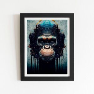 Warren Reed - Designer Gorilla Face Splashart Framed Art Print in Black Size: W24" x H36" Black W24" x H36" Warren Reed - Designer Gorilla Face Splashart Framed Art Print in Black Size: W24" x H36" Black W24" x H36"