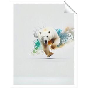 Warren Reed - Designer Charging Polar Bear Unframed Art Print Size: W12" x H16" Multicolor W12" x H16" Warren Reed - Designer Charging Polar Bear Unframed Art Print Size: W12" x H16" Multicolor W12" x H16"
