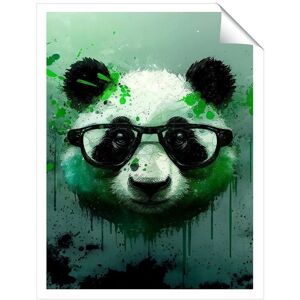 Warren Reed - Designer Panda With Glasses, Green Splashart Unframed Art Print Size: W12" x H16" Multicolor W12" x H16" Warren Reed - Designer Panda With Glasses, Green Splashart Unframed Art Print Size: W12" x H16" Multicolor W12" x H16"