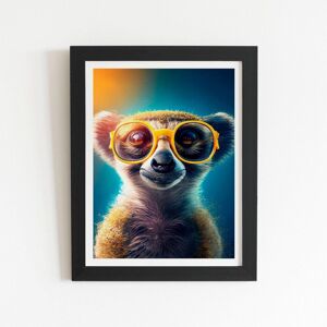 Warren Reed - Designer Meerkat With Glasses Splashart Framed Art Print in Black Size: W12" x H16" Black W12" x H16" Warren Reed - Designer Meerkat With Glasses Splashart Framed Art Print in Black Size: W12" x H16" Black W12" x H16"