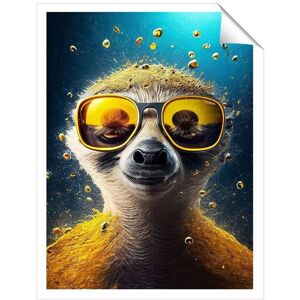 Warren Reed - Designer Meerkat With Golden Glasses Splashart Unframed Art Print Size: W8" x H10" Multicolor W8" x H10" Warren Reed - Designer Meerkat With Golden Glasses Splashart Unframed Art Print Size: W8" x H10" Multicolor W8" x H10"