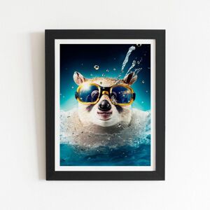 Warren Reed - Designer Dormouse With Glasses Splashart Framed Art Print in Black Size: W20" x H30" Black W20" x H30" Warren Reed - Designer Dormouse With Glasses Splashart Framed Art Print in Black Size: W20" x H30" Black W20" x H30"