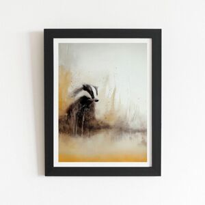 Warren Reed - Designer Badger Watercolour Framed Art Print in Black Size: W8" x H10" Black W8" x H10" Warren Reed - Designer Badger Watercolour Framed Art Print in Black Size: W8" x H10" Black W8" x H10"