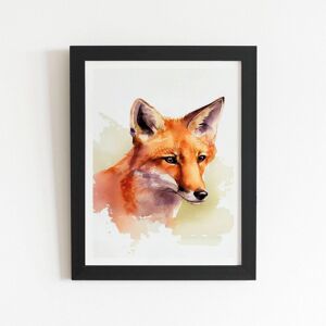 Warren Reed - Designer Fox Watercolour Framed Art Print in Black Size: W20" x H30" Black W20" x H30" Warren Reed - Designer Fox Watercolour Framed Art Print in Black Size: W20" x H30" Black W20" x H30"