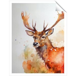 Warren Reed - Designer Majestic Stag Watercolour Unframed Art Print Size: W8" x H10" Multicolor W8" x H10" Warren Reed - Designer Majestic Stag Watercolour Unframed Art Print Size: W8" x H10" Multicolor W8" x H10"