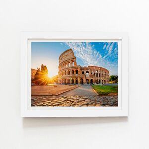 Warren Reed - Designer Colosseum In Rome At Sunrise Framed Art Print in White Size: W16" x H24" White W16" x H24" Warren Reed - Designer Colosseum In Rome At Sunrise Framed Art Print in White Size: W16" x H24" White W16" x H24"