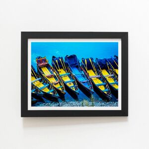 Warren Reed - Designer Colourful Tour Boats At The Lakeside Of The Nainital, India Framed Art Print in Black Size: W16" x H24" Black W16" x H24" Warren Reed - Designer Colourful Tour Boats At The Lakeside Of The Nainital, India Framed Art Print in Black Size: W16" x H24" Black W16" x H24"