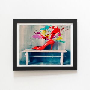 Warren Reed - Designer Retro Red Shoes Framed Art Print in Black Size: W8" x H10" Black W8" x H10" Warren Reed - Designer Retro Red Shoes Framed Art Print in Black Size: W8" x H10" Black W8" x H10"
