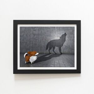 Warren Reed - Designer Hidden Potential - Wolf Framed Art Print in Black Size: W12" x H16" Black W12" x H16" Warren Reed - Designer Hidden Potential - Wolf Framed Art Print in Black Size: W12" x H16" Black W12" x H16"