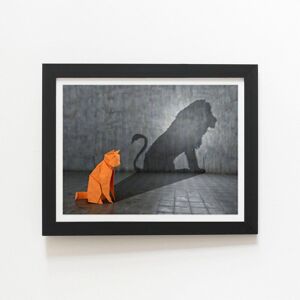 Warren Reed - Designer Hidden Potential - Lion Framed Art Print in Black Size: W8" x H10" Black W8" x H10" Warren Reed - Designer Hidden Potential - Lion Framed Art Print in Black Size: W8" x H10" Black W8" x H10"