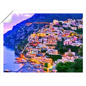 Warren Reed - Designer Postiano At Dusk, Amalfi Coast, Italy Unframed Art Print Size: W16" x H24" Multicolor W16" x H24" Warren Reed - Designer Postiano At Dusk, Amalfi Coast, Italy Unframed Art Print Size: W16" x H24" Multicolor W16" x H24"