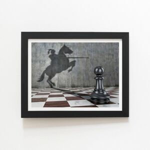 Warren Reed - Designer Hidden Potential - Knight Framed Art Print in Black Size: W16" x H24" Black W16" x H24" Warren Reed - Designer Hidden Potential - Knight Framed Art Print in Black Size: W16" x H24" Black W16" x H24"