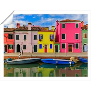 Warren Reed - Designer Bright & Colorful Houses In Burano Island Unframed Art Print Size: W20" x H30" Multicolor W20" x H30" Warren Reed - Designer Bright & Colorful Houses In Burano Island Unframed Art Print Size: W20" x H30" Multicolor W20" x H30"