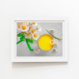 Warren Reed - Designer Bright Yellow Framed Art Print in White Size: W16" x H24" White W16" x H24" Warren Reed - Designer Bright Yellow Framed Art Print in White Size: W16" x H24" White W16" x H24"