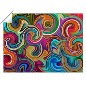 Warren Reed - Designer Colourful Wave Pattern Unframed Art Print Size: W8" x H10" Multicolor W8" x H10" Warren Reed - Designer Colourful Wave Pattern Unframed Art Print Size: W8" x H10" Multicolor W8" x H10"