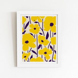 Warren Reed - Designer Vintage Tropical Flowers Framed Art Print in White Size: W20" x H30" White W20" x H30" Warren Reed - Designer Vintage Tropical Flowers Framed Art Print in White Size: W20" x H30" White W20" x H30"