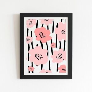 Warren Reed - Designer Pastel Pink Flowers Framed Art Print in Black Size: W8" x H10" Black W8" x H10" Warren Reed - Designer Pastel Pink Flowers Framed Art Print in Black Size: W8" x H10" Black W8" x H10"